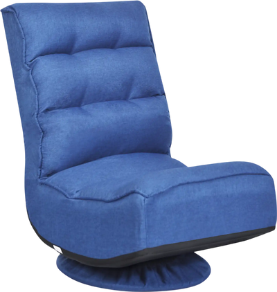 Costway Swivel Folding Floor Gaming Chair Adjustable Backrest 62503749 New