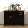 Buffet Storage Cabinet with 2-Door Cabinet and 2 Drawers-Black - Gallery View 1 of 7