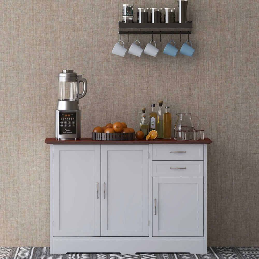 Buffet Storage Cabinet  Kitchen Sideboard with 2 Drawers-White - Gallery View 1 of 12