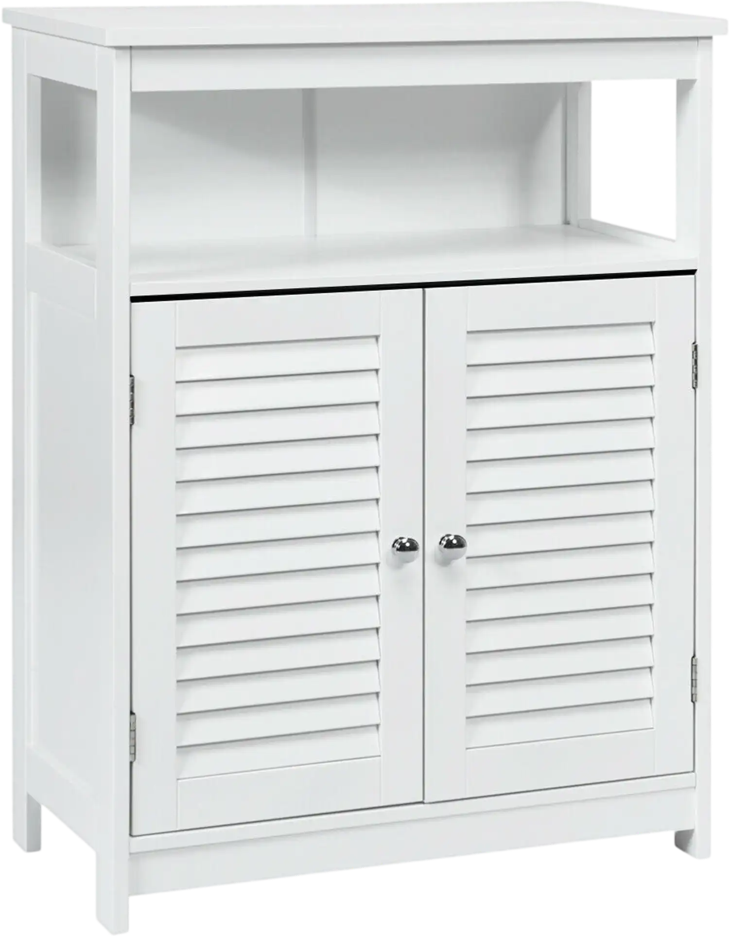 Costway Wood Freestanding Bathroom Storage Cabinet Double Shutter Door 24309175 New