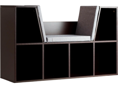 Costway 6-Cubby Kid Storage Bookcase Reading Nook 59123086 New