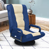 360-Degree Swivel Gaming Floor Chair with Foldable Adjustable Backrest-Blue - Gallery View 1 of 11