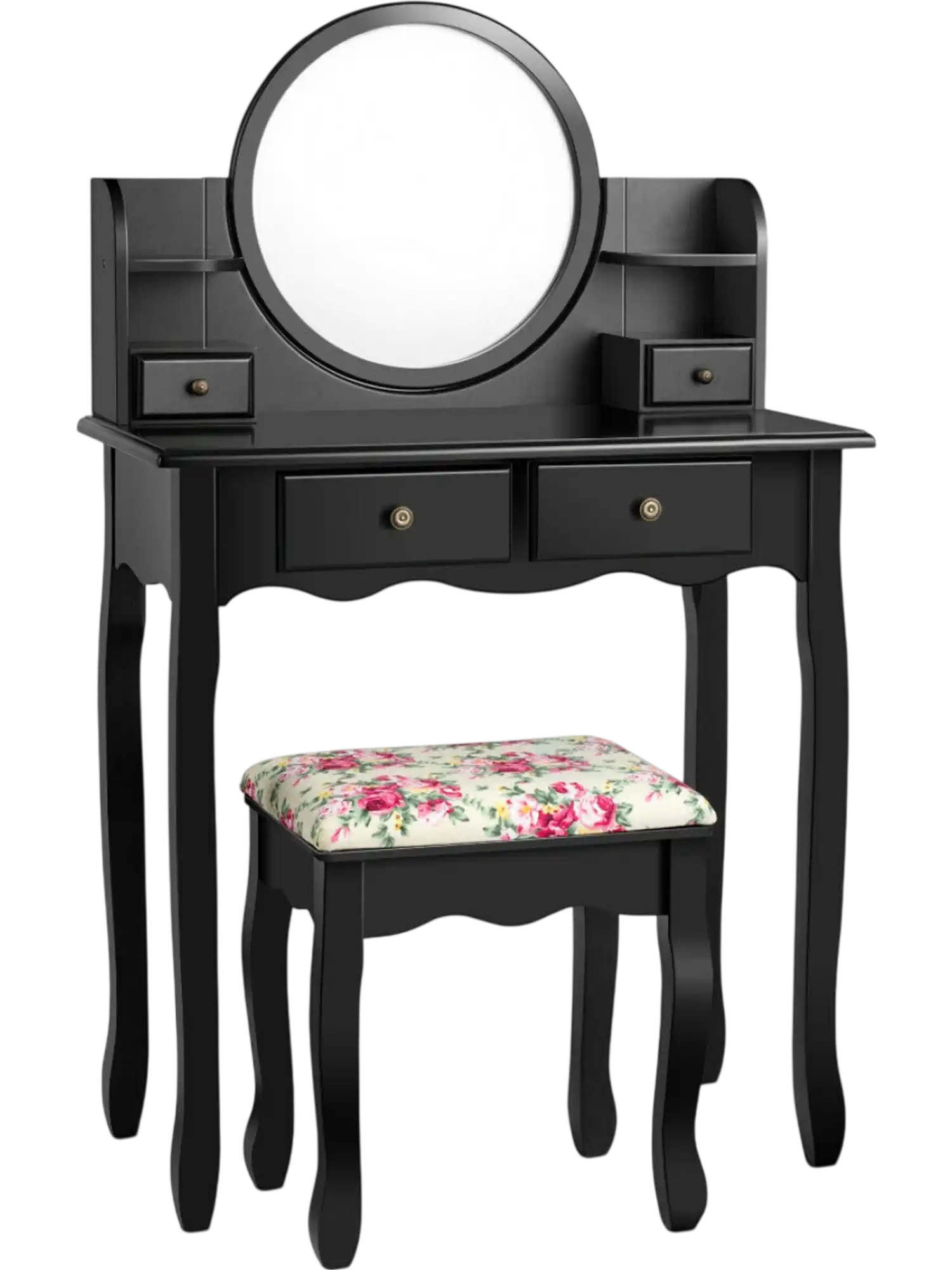 Costway Makeup Vanity Table Set 360° Round Mirror 12745986 New
