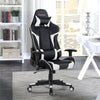 Reclining Swivel Massage Gaming Chair with Lumbar Support-White - Gallery View 1 of 12