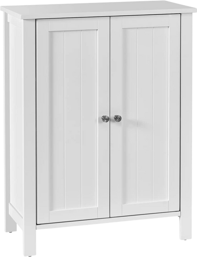 Costway 2-Door Bathroom Floor Storage Cabinet Space Saver Organizer 90234578 New