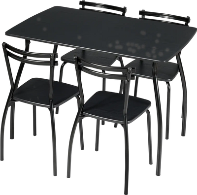 Costway 5-Pc Dining Table Set w/ 4 Chairs Backrests 20719385 New