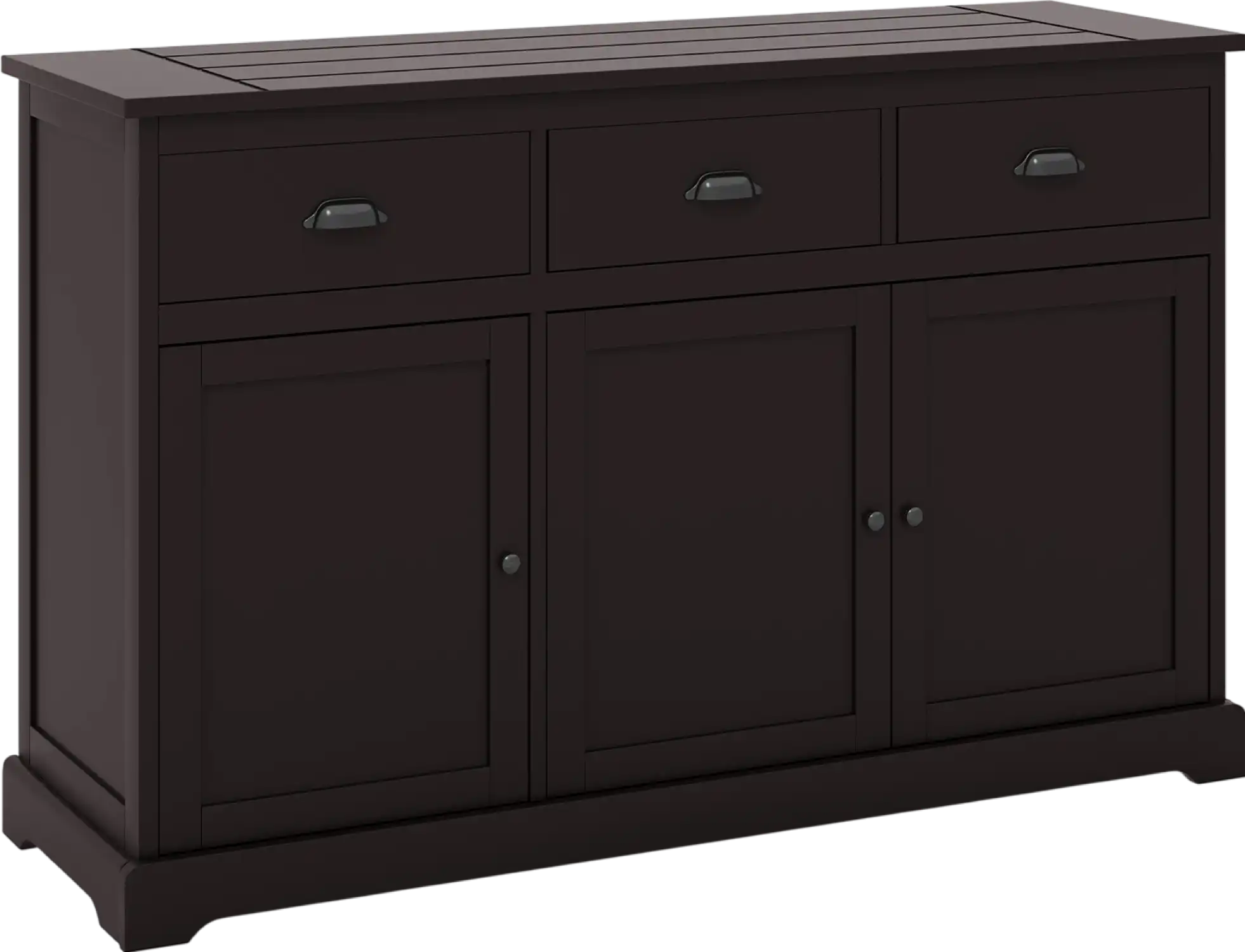 Costway Sideboard Buffet Storage with 3 Drawers and Adjustable Shelves New