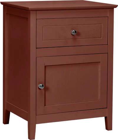 Costway 2-Tier Accent Side Table Nightstand w/ Drawer Cabinet 18679034 New