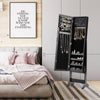 Mirrored Standing Jewelry Cabinet Storage Box-Black - Gallery View 1 of 9
