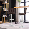 Adjustable Swivel Bar Stool with PU Leather-Brown - Gallery View 1 of 11