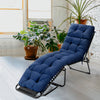 Outdoor Lounge Chaise Cushion with String Ties for Garden Poolside-Navy - Gallery View 1 of 11