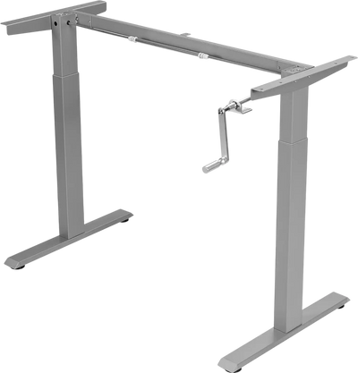 Costway Hand Crank Sit to Stand Desk Frame Height Adjustable Standing Base 08564197 New