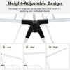 Height-adjustable design of the 2-tier foldable clothes drying rack, showcasing low, mid, and high settings for.