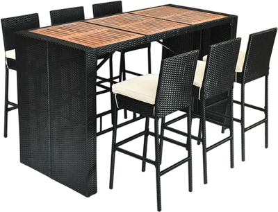 Costway 7-Pc Patio Rattan Wicker Dining Furniture Set 30482697 New