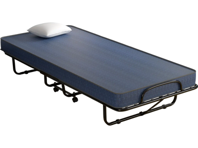 Costway Rollaway Guest Bed w/ Memory Foam Mattress Navy 93421576 New