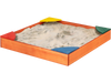 Kids Outdoor Wooden Backyard Sandbox with Built-in Corner Seating