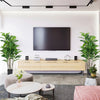 Artificial fiddle leaf fig trees in stylish pots, featuring lush green leaves for elegant indoor or outdoor decor.