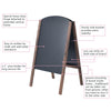 Double-sided 31.5-inch wood A-frame chalkboard signage with sturdy frame, ideal for sidewalk advertising and.