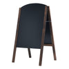 Wood A-frame sidewalk signage chalkboard with double-sided design for advertising and announcements, featuring a sturdy.