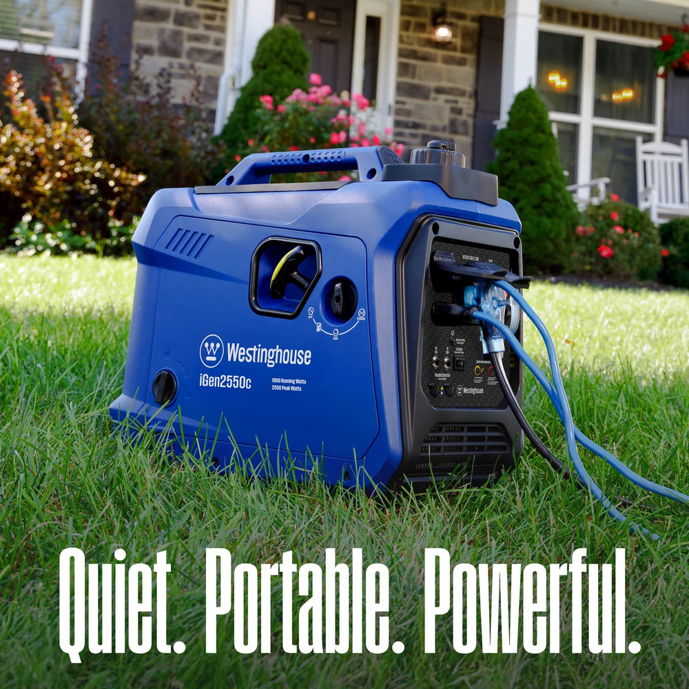Westinghouse iGen2550c Inverter Generator 1900W/2550W 30 Amp Recoil Start Gas with CO Sensor New