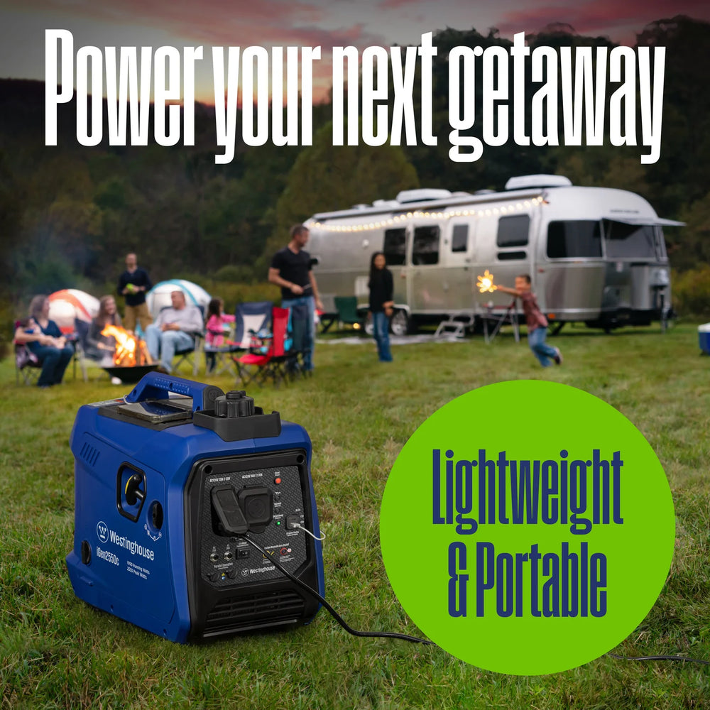 Westinghouse iGen2550c Inverter Generator 1900W/2550W 30 Amp Recoil Start Gas with CO Sensor New