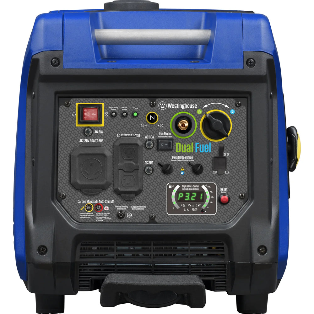 Westinghouse iGen5000DFcv 3900W/5000W Generator Dual Fuel Inverter 30 Amp with CO Sensor New