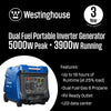 Westinghouse iGen5000DFcv 3900W/5000W Generator Dual Fuel Inverter 30 Amp with CO Sensor New