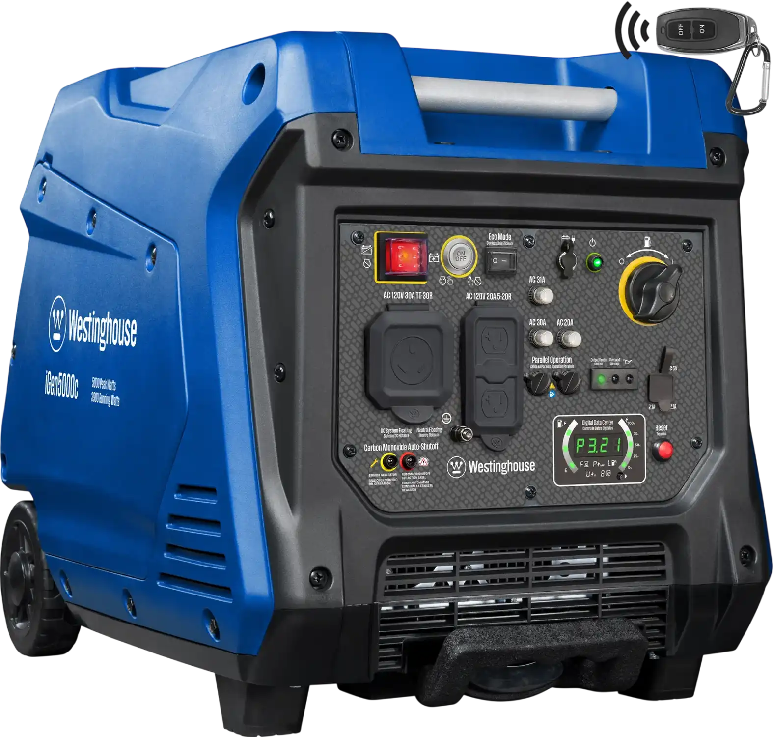 Westinghouse iGen5000c 3900W/5000W Generator Gas 30 Amp Inverter with CO Sensor Remote Start New