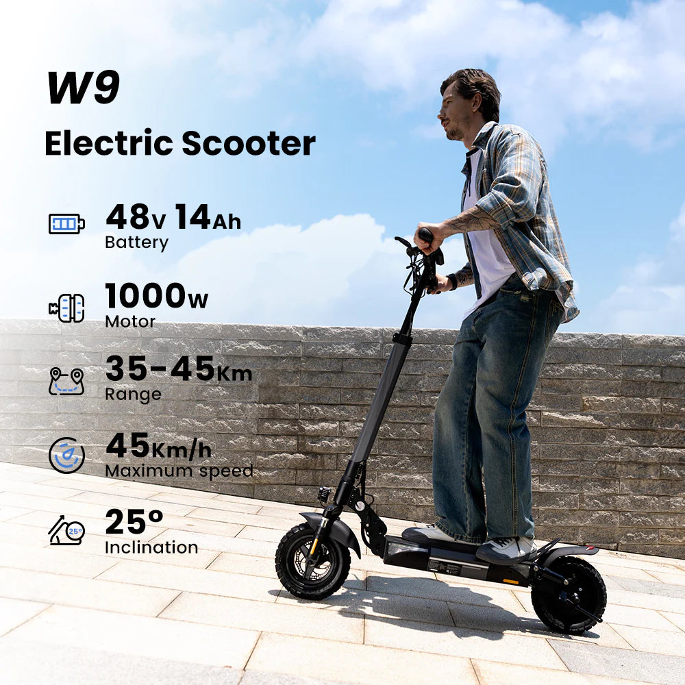 iScooter W9 Electric Scooter 28 MPH 28 Miles Range 48V 1000W New