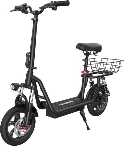 iScooter i12 Foldable Electric Scooter 21 Mile Range 15 MPH 500W with Seat and Basket New