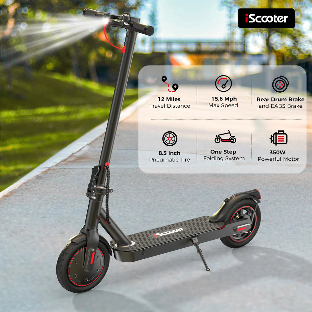 iScooter i8 Foldable Electric Scooter 12 Mile Range 15 MPH 350W New