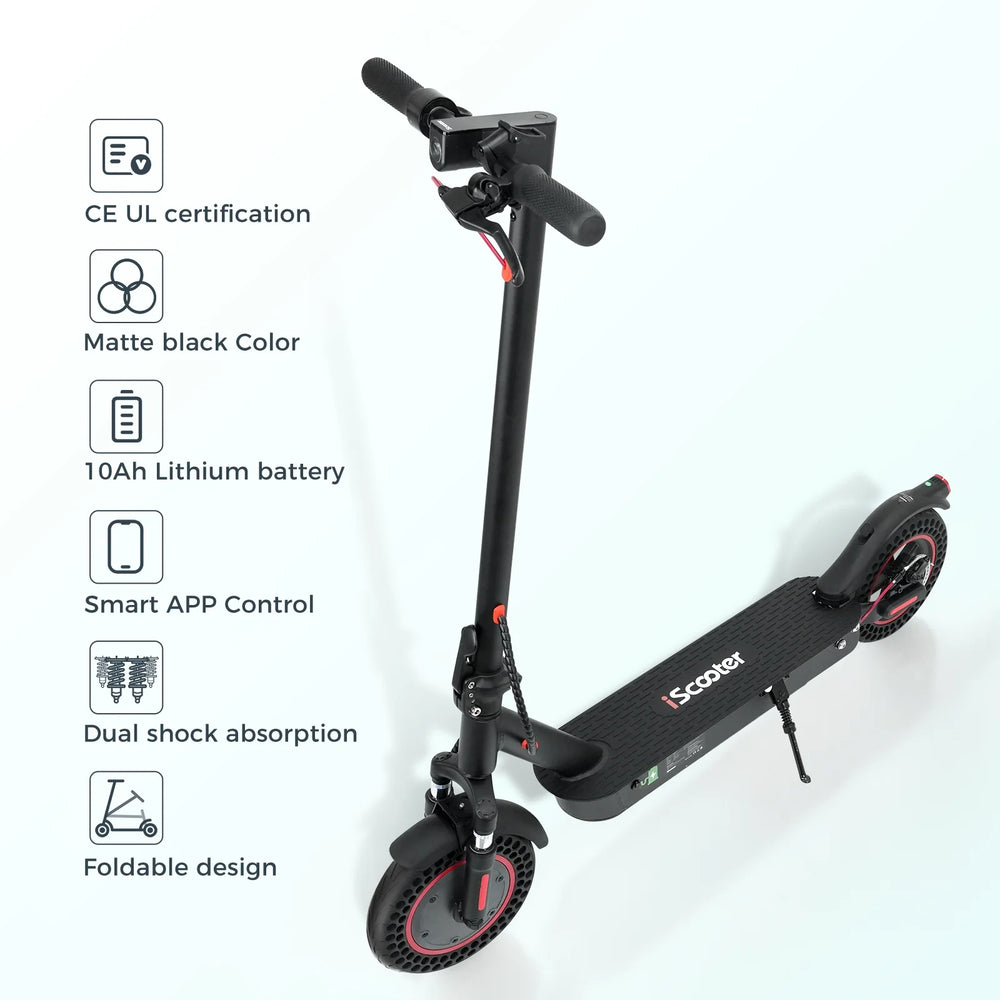 iScooter i9Max Foldable Electric Scooter 20 Mile Range 19 MPH 500W with App Control New