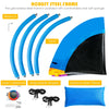 40-inch multicolor saucer swing with pillow and handles, made from durable PE and PP materials for outdoor fun.