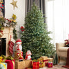 6 feet artificial Christmas spruce tree with mixed PE and PVC branches, creating a dense and festive atmosphere.