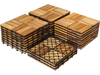 27 Pieces 12 x 12 Inch Acacia Wood Interlocking Patio Deck Tile