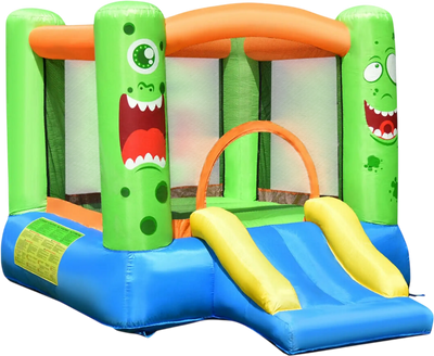 Costway Inflatable Bounce House Jumper Castle Kids Playhouse w/ Long Slide 95431062 New