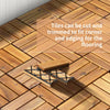 Acacia wood interlocking patio deck tiles, 12 x 12 inches, ideal for DIY flooring in outdoor and indoor spaces.