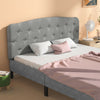 Faux Linen Headboard with Adjustable Heights-Light Gray - Gallery View 1 of 10
