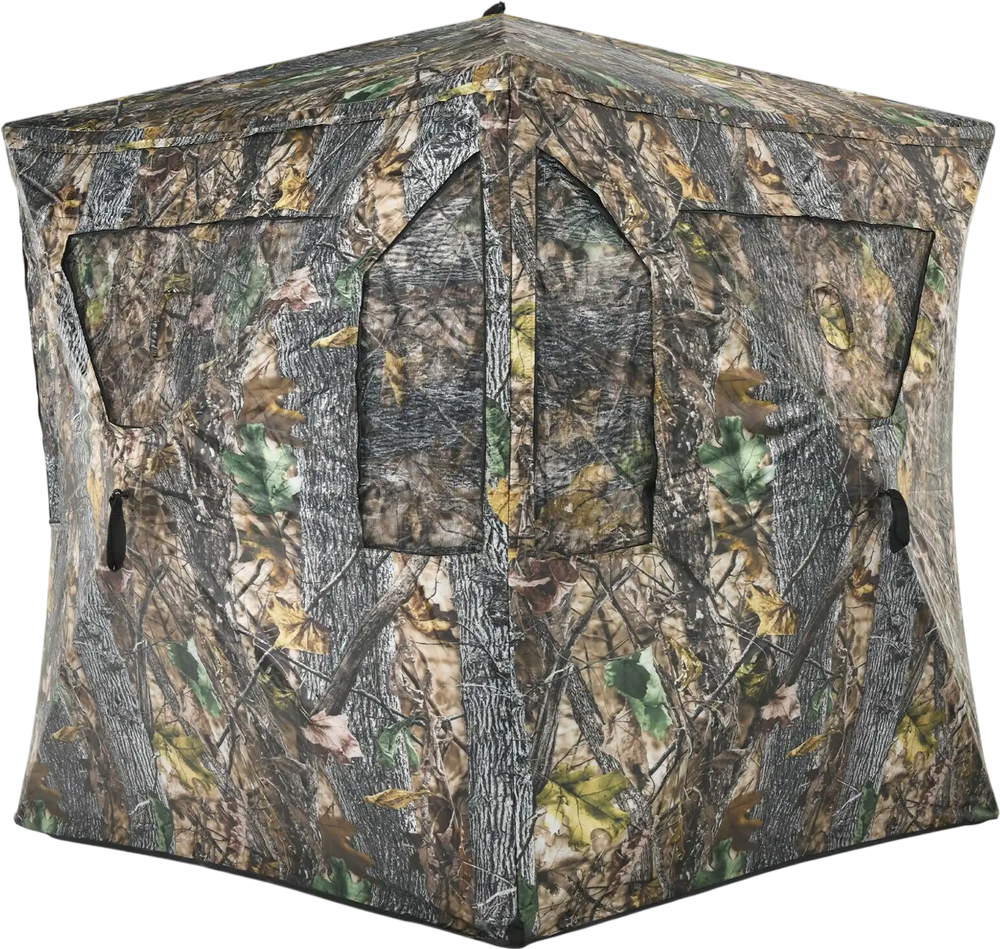 3 Person Portable Pop-Up Ground Tent with Gun Ports and Carrying Bag