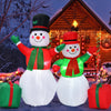 Inflatable Christmas snowmen decoration, 6 feet tall, made of waterproof polyester, perfect for indoor and outdoor.