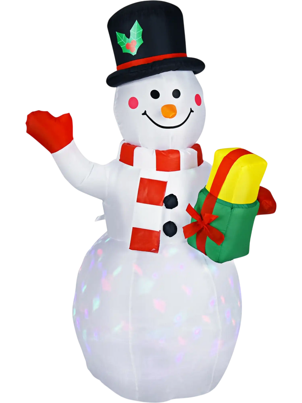 5 Feet Tall Snowman Inflatable Blow up Inflatable with Built-in Colorful LED Lights