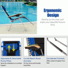 Oversize blue zero gravity lounge chair with adjustable reclining angle and padded seat for ultimate comfort outdoors.