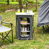 Folding Camping Storage Cabinet with 3 Shelves and Carry Bag-M - Gallery View 1 of 11