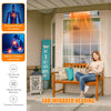 Infrared heater with 1500W power, showcasing fast heating and waterproof design for indoor and outdoor use.