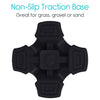 Vive Health Standing Cane Tip - Quad Rubber Replacement Foot Pad for Walking Canes New