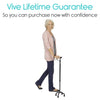 Vive Health Carbon Fiber Quad Cane Lightweight Adjustable Staff New