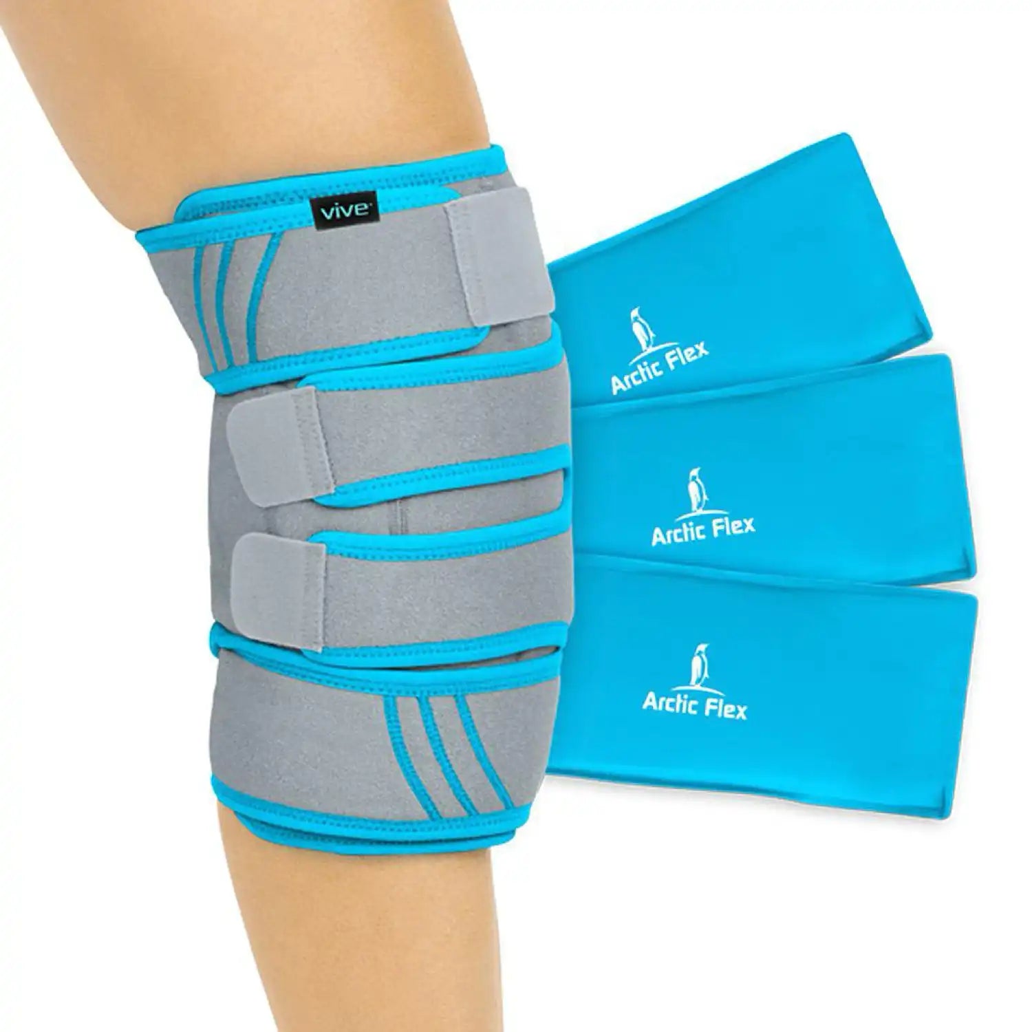 Vive SUP1070 Health Knee Ice Wrap Cold / Hot Gel Compression New