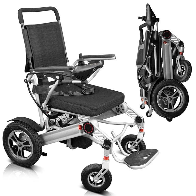 Vive Health MOB1029L Power Wheelchair Foldable 265 lbs. Capacity 24V Li-Ion Battery 3.7 MPH 9.3 Miles TSA Approved New
