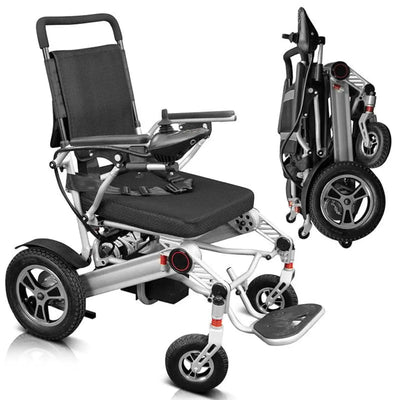 Vive Health MOB1029L Power Wheelchair Foldable 265 lbs. Capacity 24V Li-Ion Battery 3.7 MPH 9.3 Miles TSA Approved New