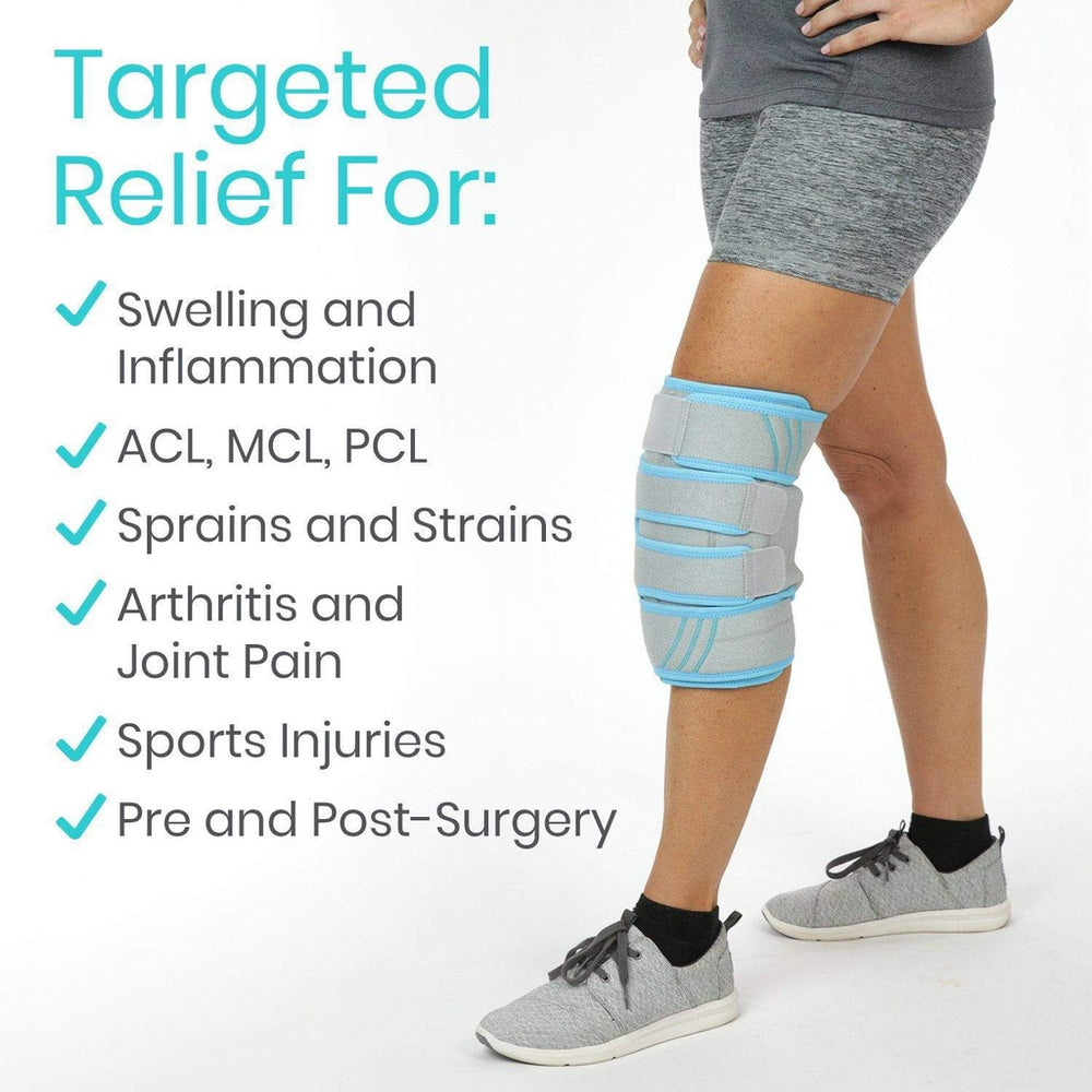 Vive SUP1070 Health Knee Ice Wrap Cold / Hot Gel Compression New